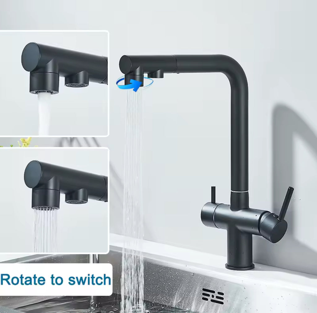 Maxi - enkele keukenkraan regendouche functie