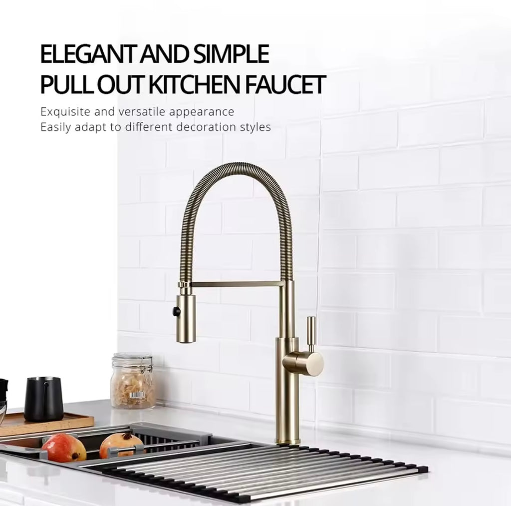 Bagnoluxe goud geborstelde keukenkraan Serial230