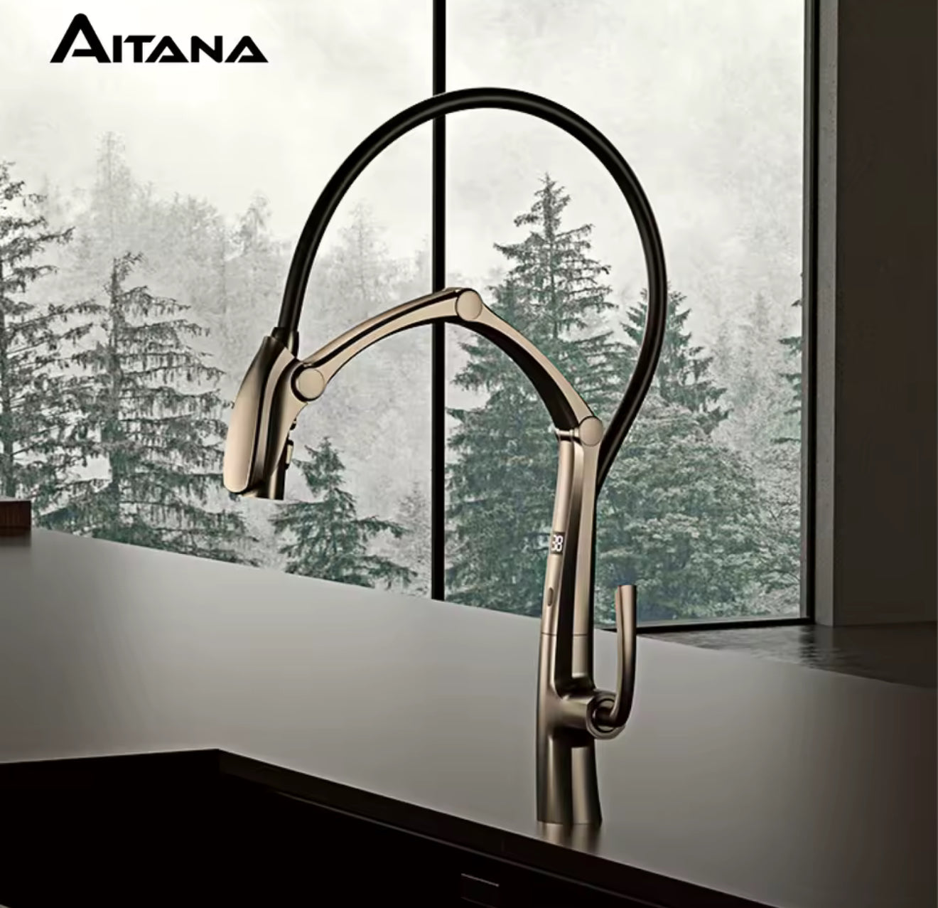 Aitana Deep dark gold keukenkraan Serie520