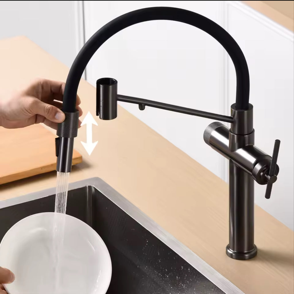 mat zwarte keuken kraan Bart Serie420