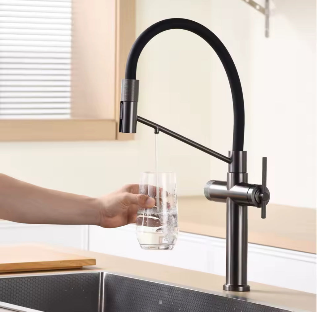 mat zwarte keuken kraan Bart Serie420