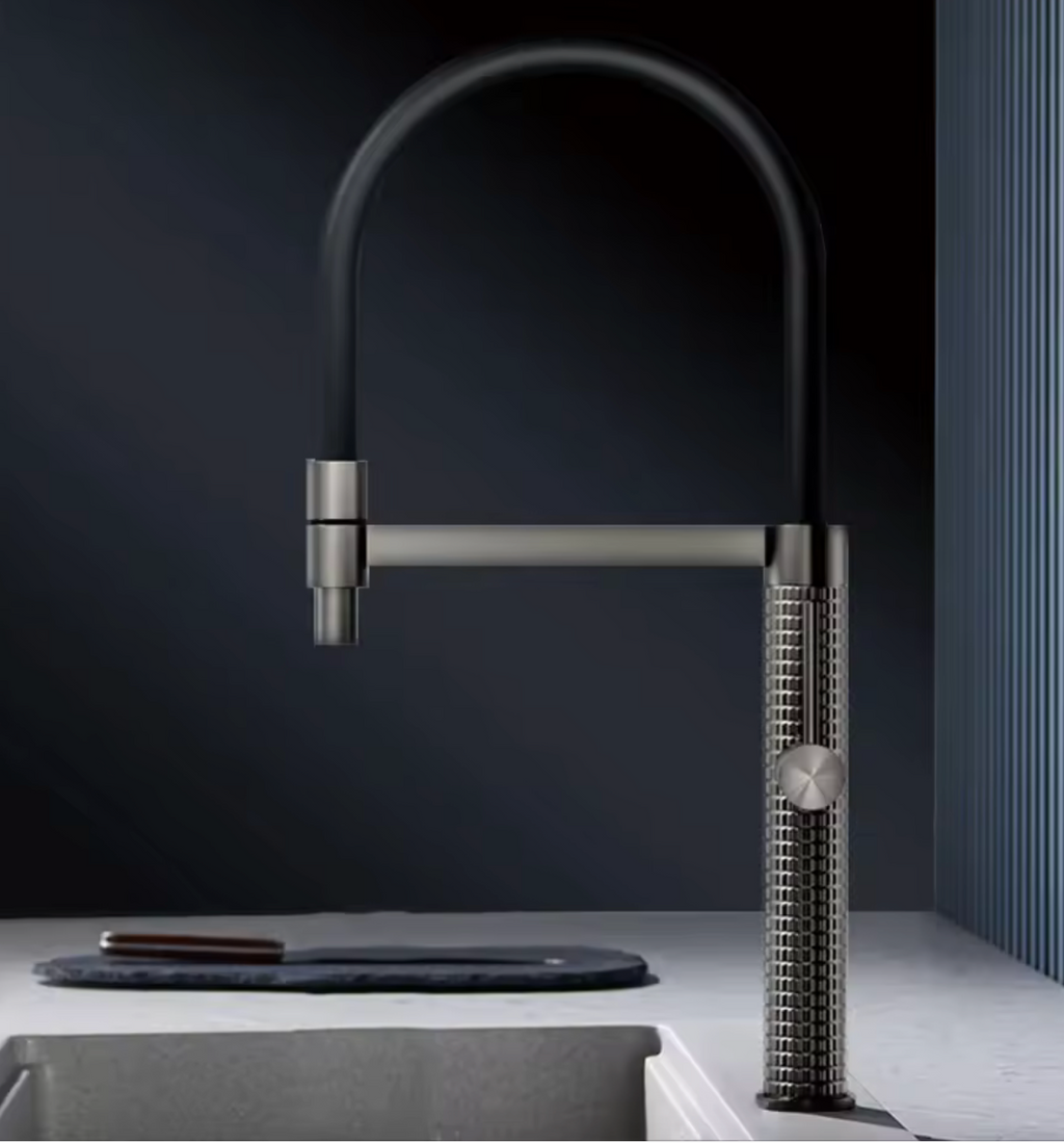 Julia RVS Donker grijze keukenkraan serial430